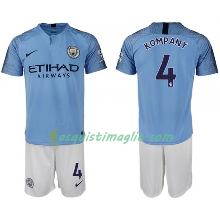 Divisa di Calcio Manchester City KOMPANY 4 Bambino Prima 2018/2019